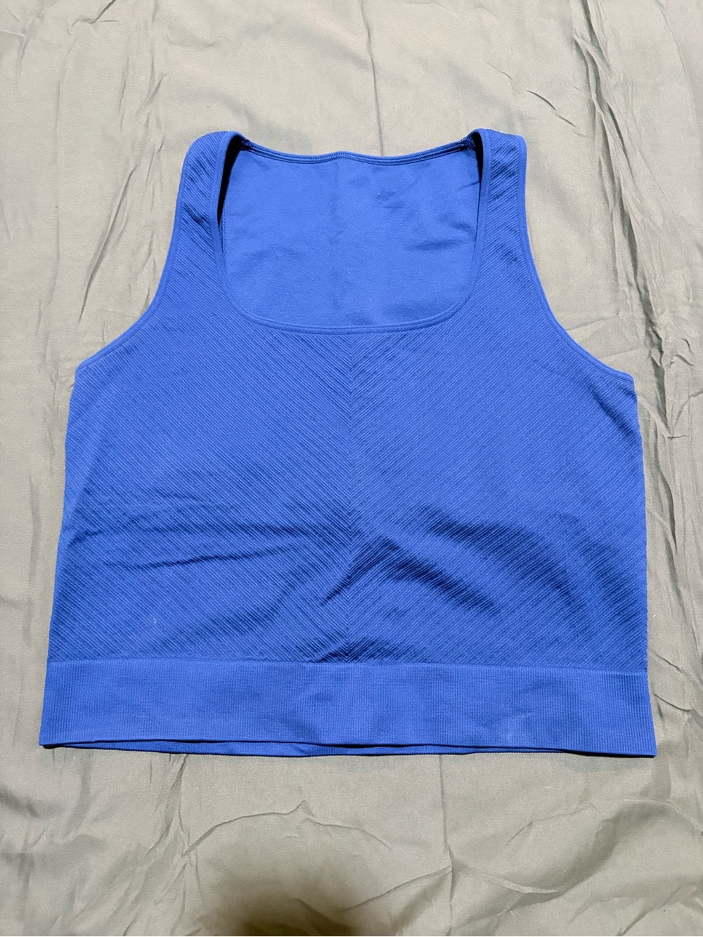 DSG Seamless Scoop Crop Top with Built-in Bra - Royal Blue